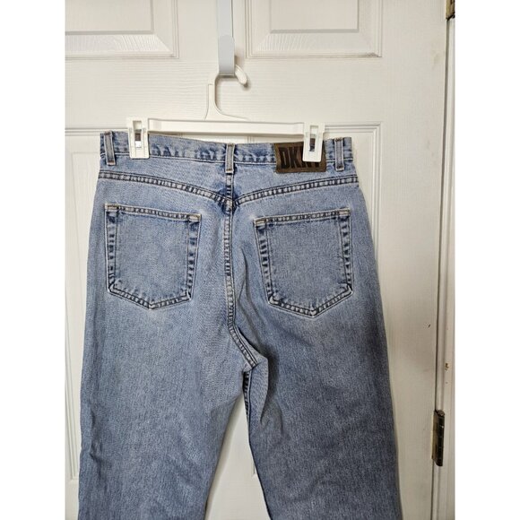 VTG DKNY Denim Blue Jeans (Women's 12) Made In USA Light Wash 12x30 - Picture 7 of 10